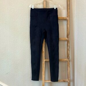 Spanx, faux suede, navy leggings. Never worn. Size M.